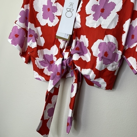 PATBO Windflower tie-front crop top NWT - Picture 8 of 10